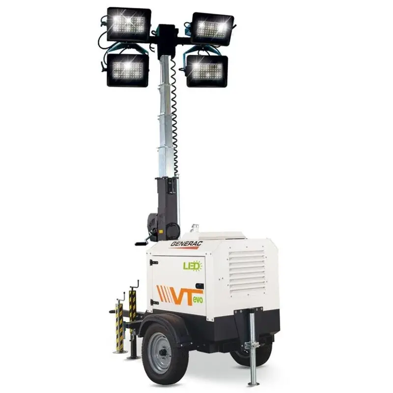 Arriendo de Torre de Iluminación Led 320 w. Generac modelo VTEVO Y1 en SK Rental con cobertura nacional.