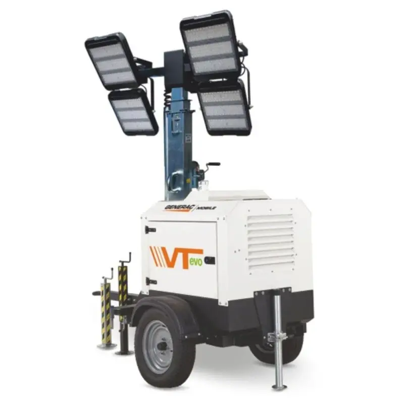 Arriendo de Torre de Iluminación Led 320 w. Generac modelo VTEVO Y1 en SK Rental con cobertura nacional.